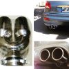 End Pipes & Parts End Pipes Universal Exhaust Twin Sport Muffler Trim End Pipe Chrome